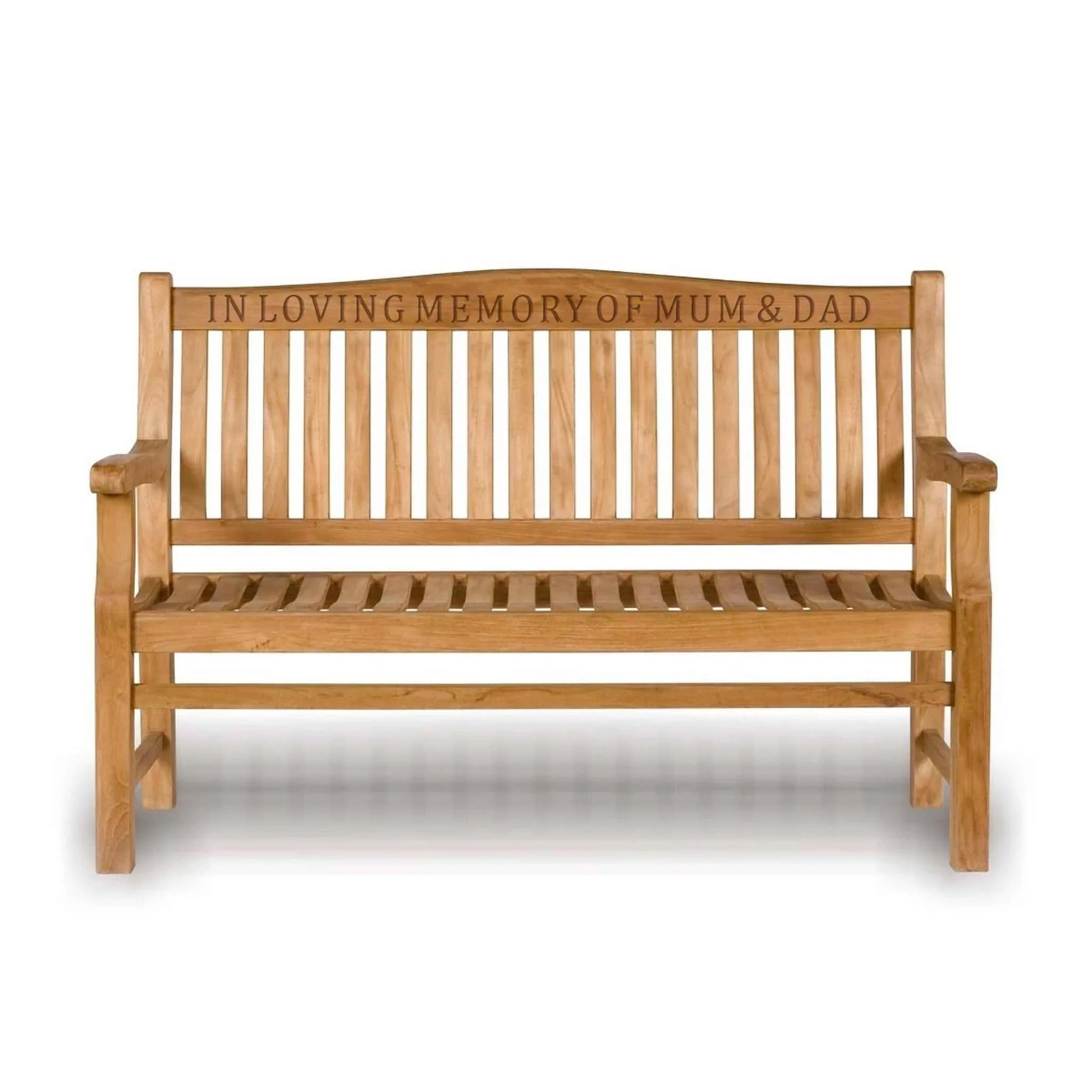 bereavement bench showing wood engraving