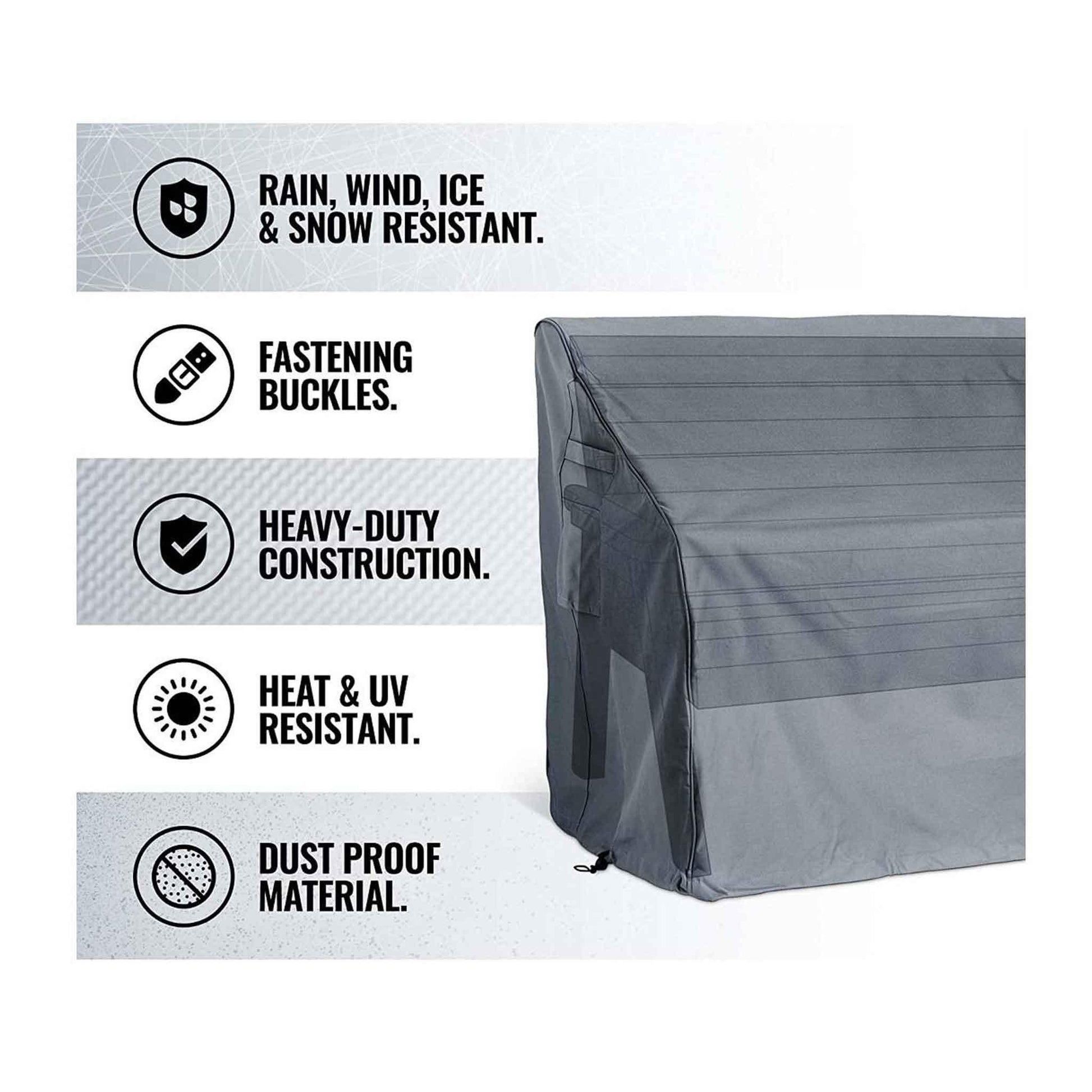 garden bench covers 2 seater showing product benefits