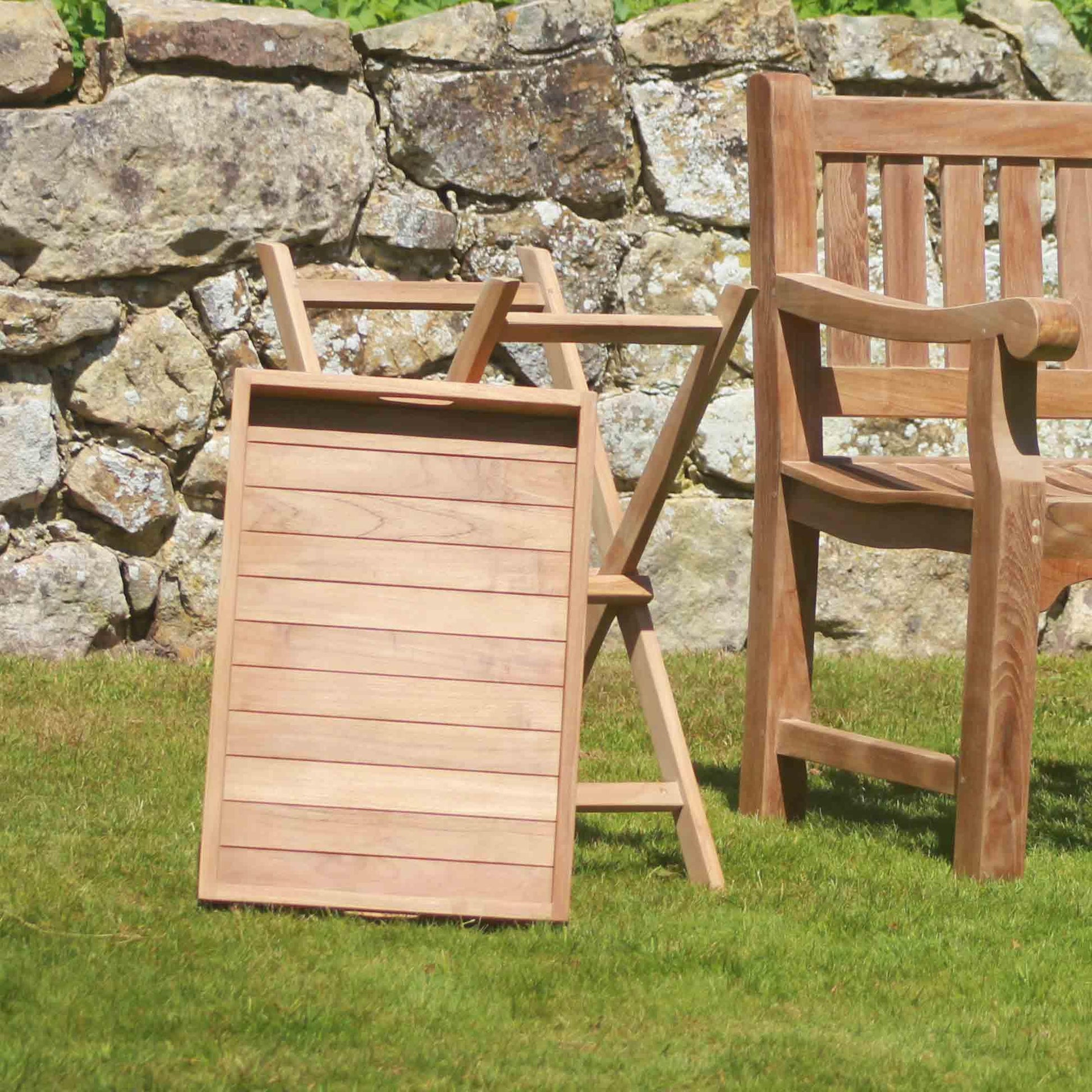 garden side table and tray