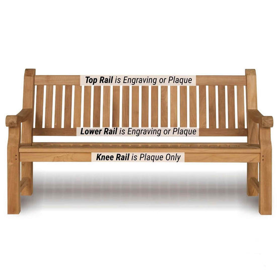 heavy duty memorial benches with engraving options