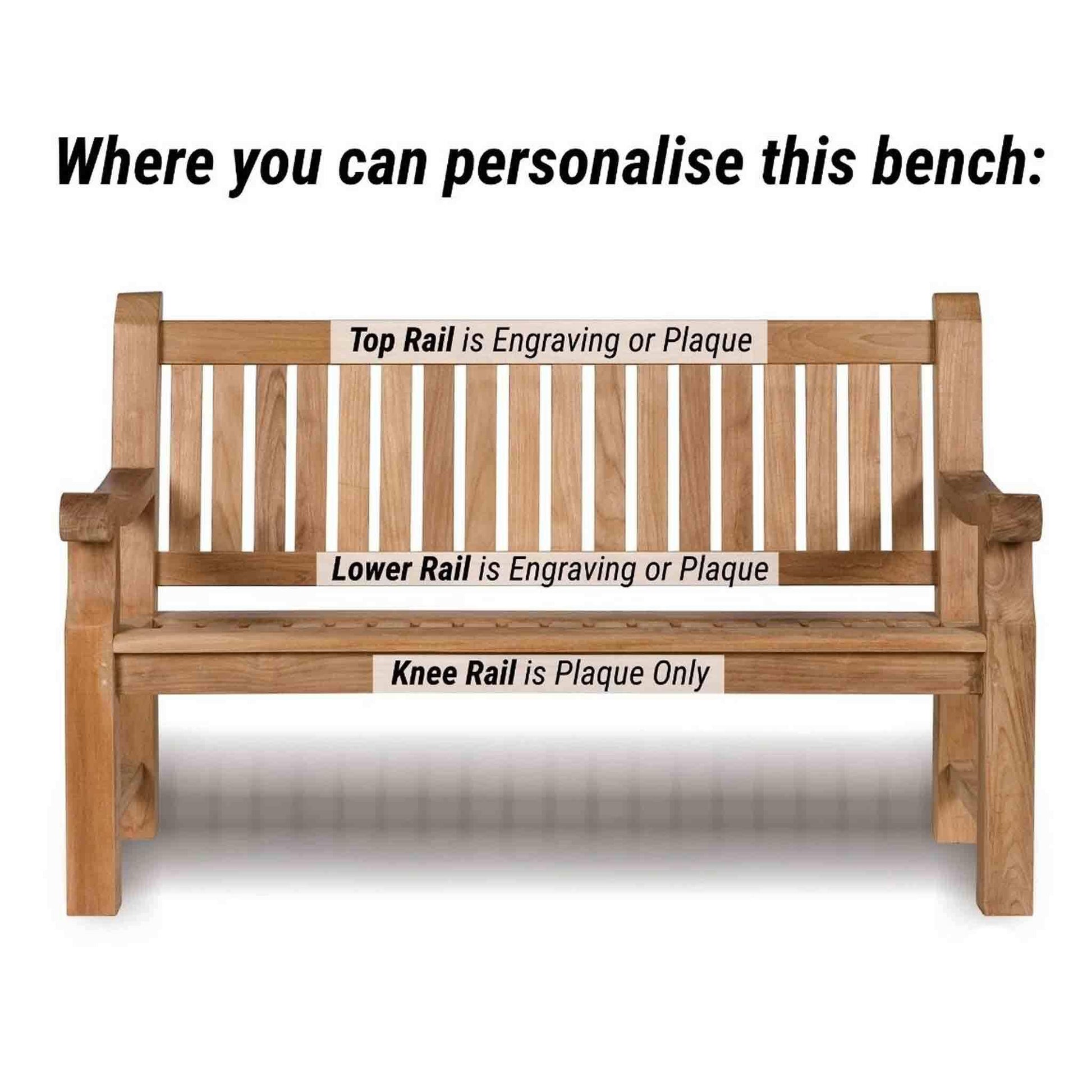 wooden memorial benches with engraving options