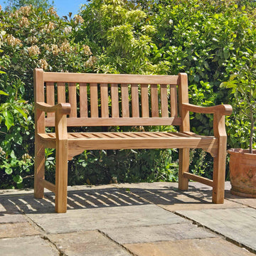 memorial benches uk on a patio setting