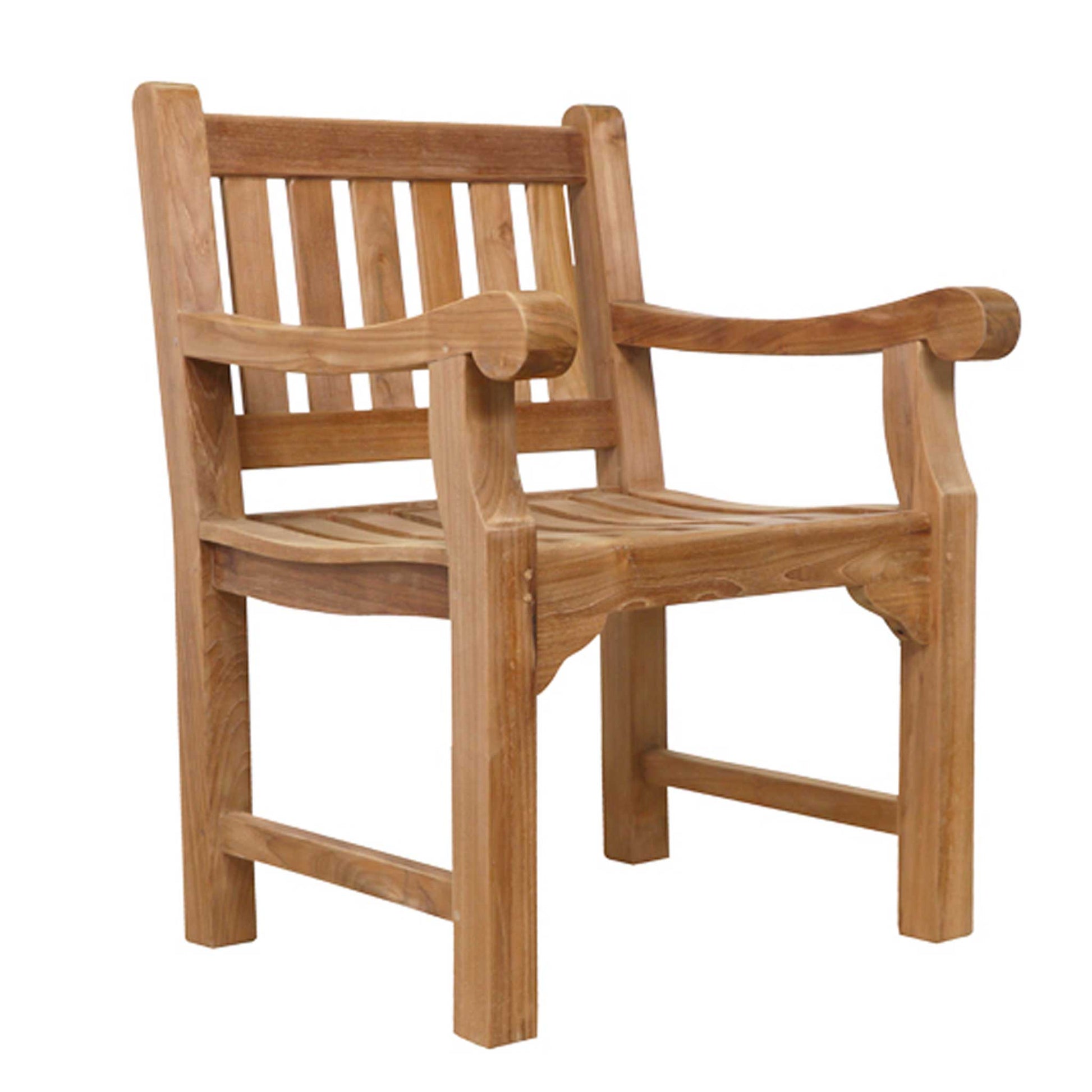 Wooden memorial armchair on a white background
