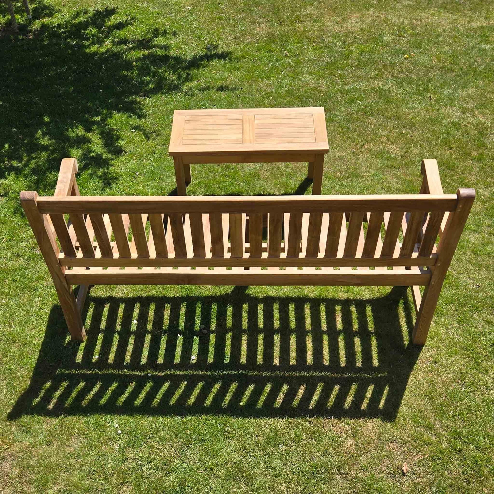 outdoor coffee table with a garden bench uk