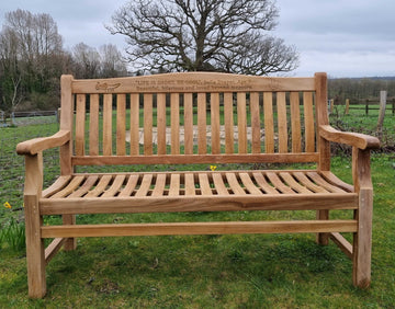The Forever Flower - Designing an Elegant 2 seat Garden Bench Memorial for a Daughter