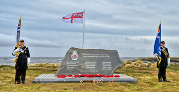 The HMS Glamorgan Memorial at Hookers Point in The Falklands