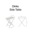 Teak Garden Drinks Side Table with Tray