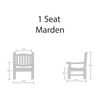 Memorial Chair | Marden | Elegant Oval Teak Craftsmanship