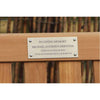bereavement bench with a stainless steel plaque
