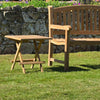 garden coffee table folding on a lawn