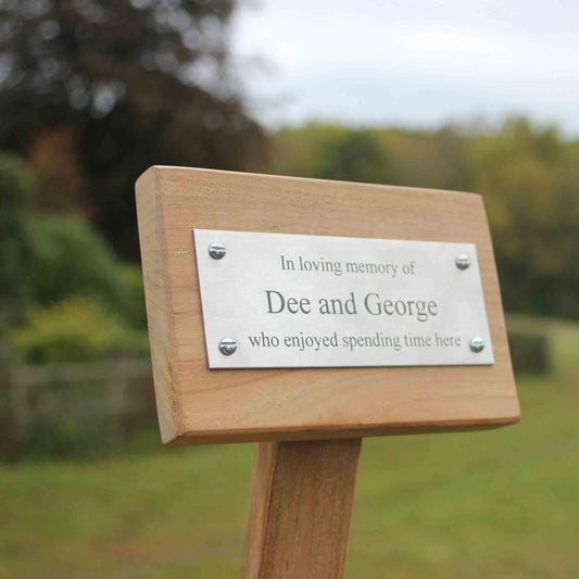 a grave markers in a garden