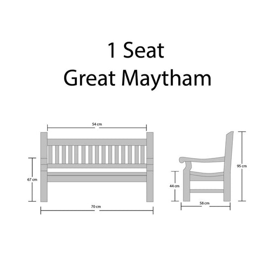 memorial armchair dimensions UK