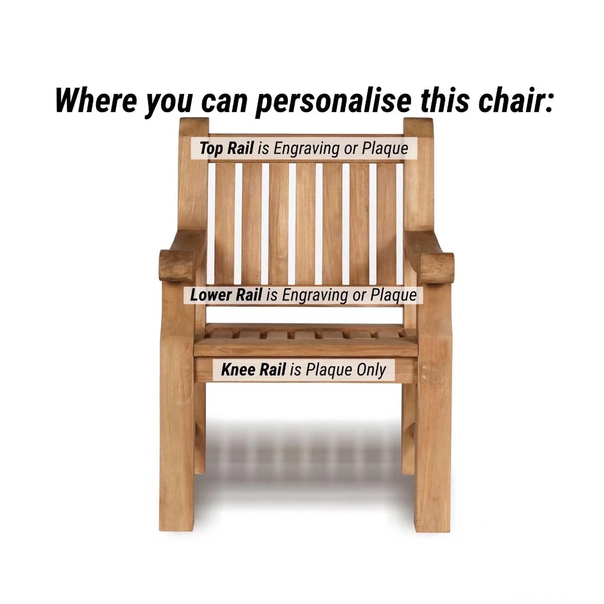 memorial armchair with engraving options
