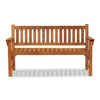 wooden memorial bench with 2 rails of carved text on a white background