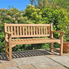 a memorial bench garden centrepiece on patio