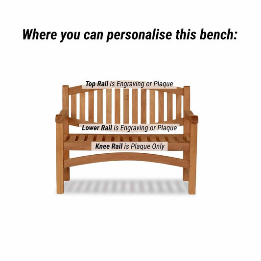 memorial bench gardens with engraving options
