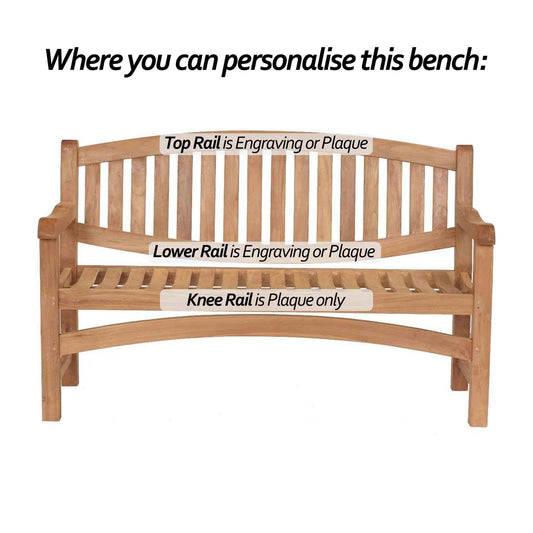 memorial bench with plaque engraving options