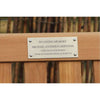 memorial benches with an engraved stainless steel plaque