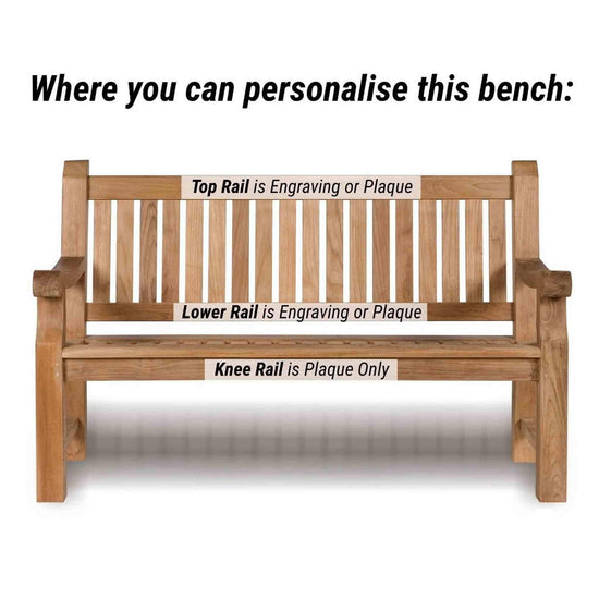 wooden memorial benches with engraving options