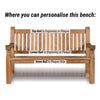 wooden memorial benches with engraving options