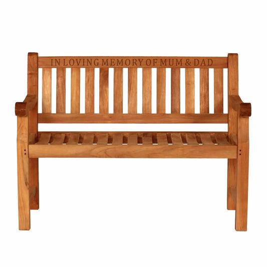 memorial benches uk with wood engraving