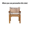 memorial chair with engraving options