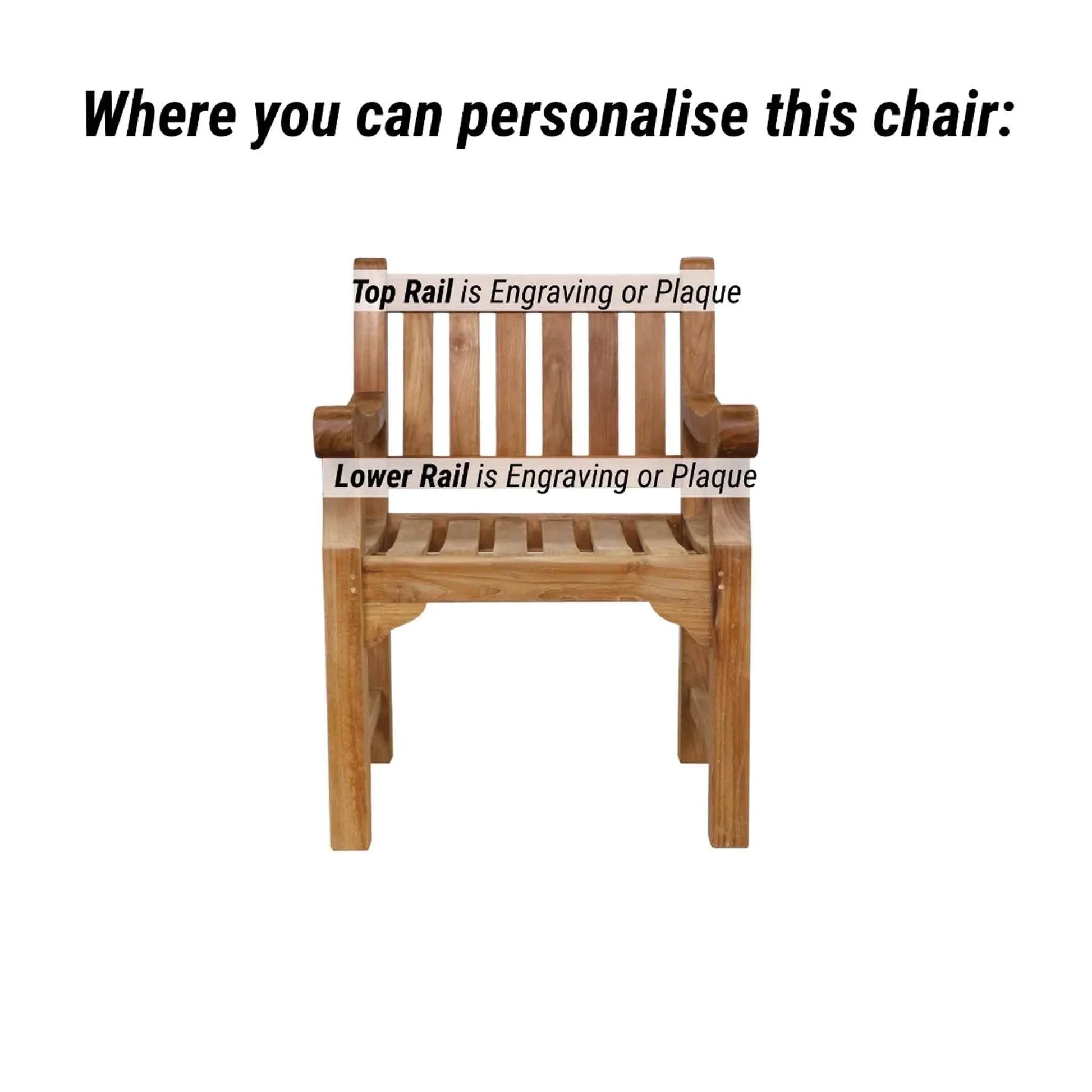 memorial chair with engraving options