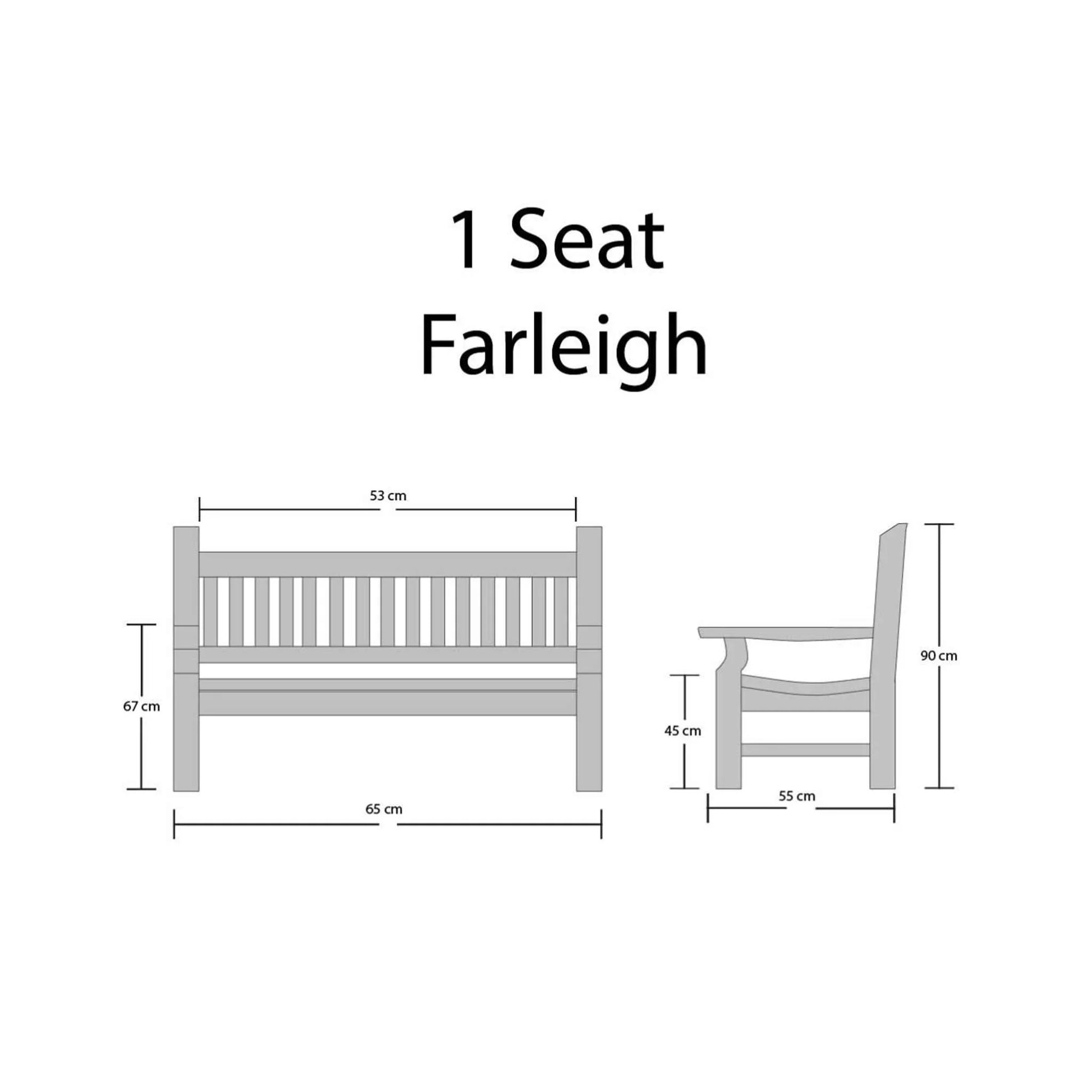 memorial seat dimensions