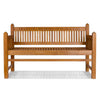 memory bench for garden with a wood engraving