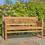 memory bench for garden in a patio setting