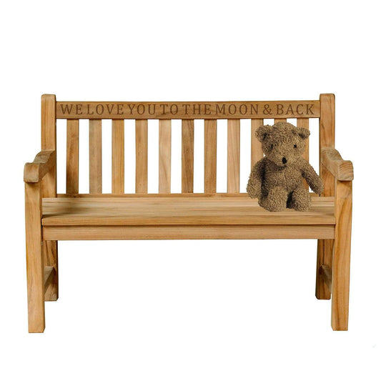 mini memorial bench with wood engraving