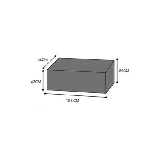 outdoor bench with cover showing dimensions