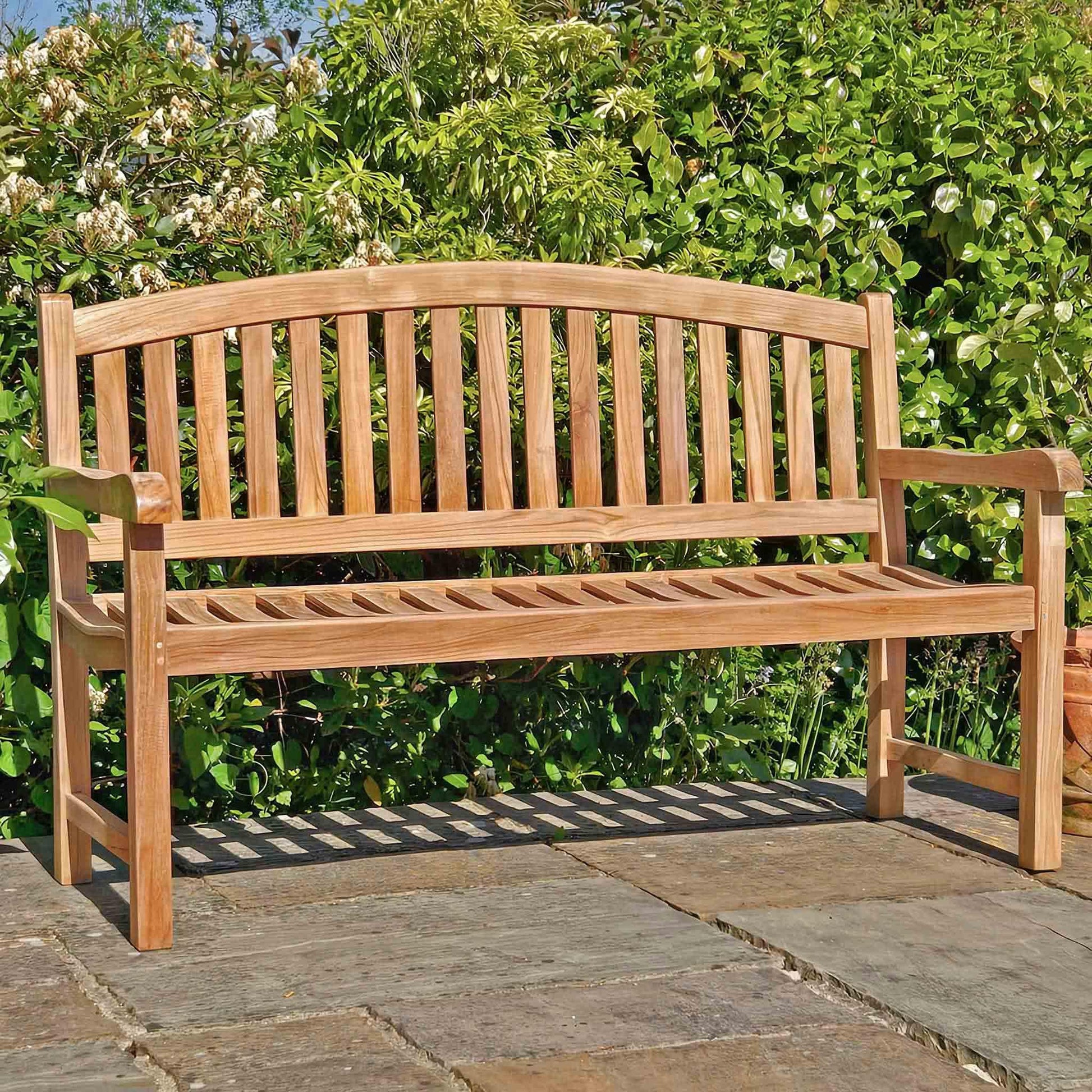 personalised memorial benches in an outdoor setting