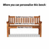 remembrance bench showing engraving options