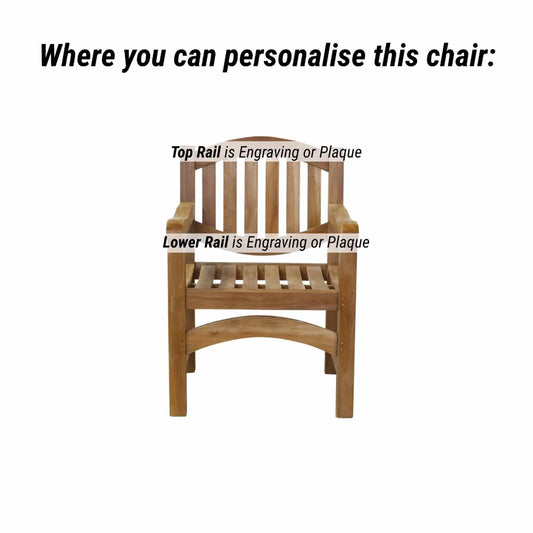 remembrance chair with engraving options