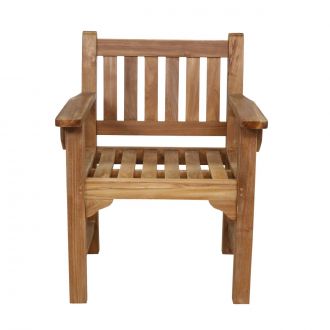 Teak Memorial Arm Chair Heavy Wooden Personalised traditional