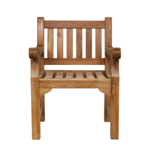 Teak Memorial Arm Chair Heavy Wooden Personalised
