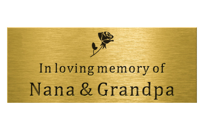 engraved brass plaque cambria with image