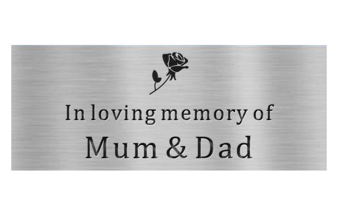 engraved stainless plaque cambria with image