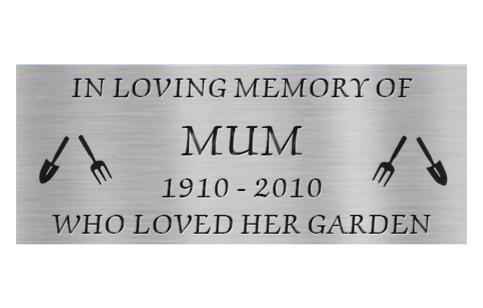 engraved stainless plaque chancery script with pictures